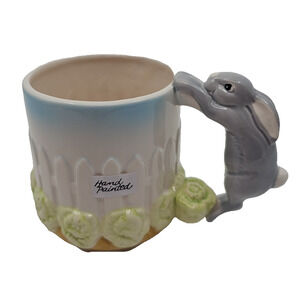 NIB Vintage 1989 Bergschrund Seattle Rabbit Bunny Hand Painted 3D Mug NEW Rare